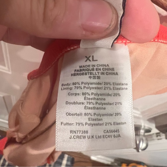 J crew scalloped one-piece swimsuit with bow Orange - Picture 4 of 8